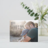 Your Photo Happy Father's Day Card ポストカード (スタンド正面)
