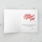 YOUR PHOTO Happy Valentineのバラ カード (内部)