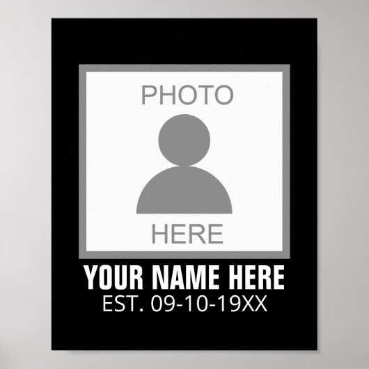 Your Photo Here Name and Age ポスター (正面)