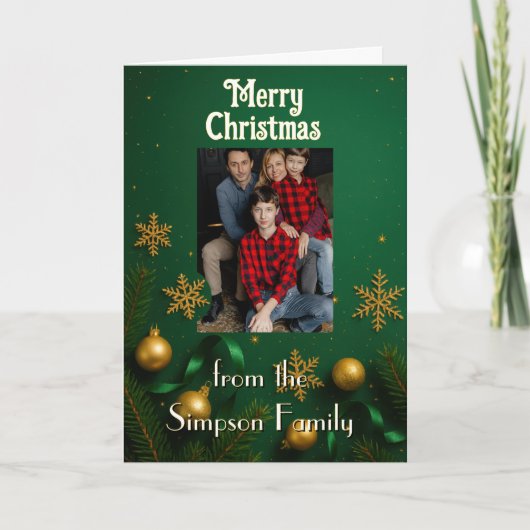 Your photo here Personalized Family Christmas Card カード (正面)