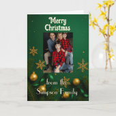 Your photo here Personalized Family Christmas Card カード (黄色い花)