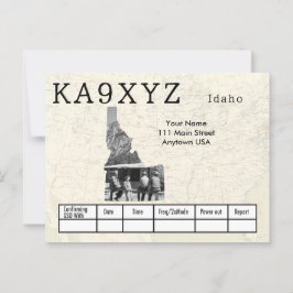 Your Photo Idaho Shapes切り出しカスタムQSL ポストカード