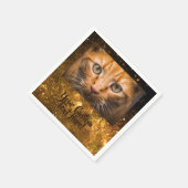 YOUR Photo inグリッターカスタム文字紙ナプキン スタンダードカクテルナプキン (角)