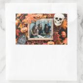 YOUR PHOTO in a Halloween Frameスタンプ 長方形シール (バッグ)