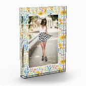 YOUR PHOTO in Flowerイラストレーション フォトブロック (左)