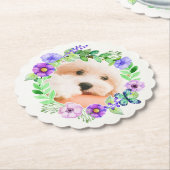 Your Photo in Flower Frame紙 ペーパーコースター (アングル)