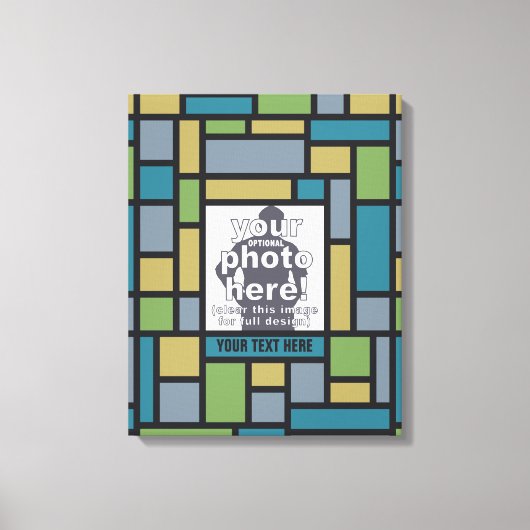 YOUR PHOTO in Geometric Patternキャンバスカスタム キャンバスプリント (正面)