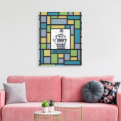 YOUR PHOTO in Geometric Patternキャンバスカスタム キャンバスプリント (インサイチュ (リビング))