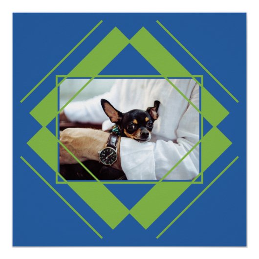 YOUR PHOTO in Geometric Pattern poster ポスター (正面)