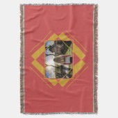 YOUR PHOTO in Geometric Pattern throw毛布 スローブランケット (正面縦)