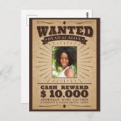 YOUR PHOTO in "Wanted"ポスター葉書 ポストカード (正面/裏面)