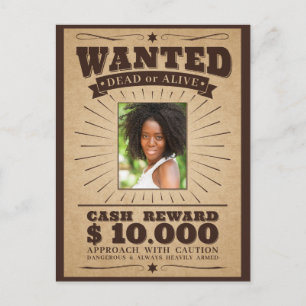 YOUR PHOTO in "Wanted"ポスター葉書 ポストカード