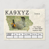 Your Photo Iowa字型切り出しカスタムQSLはがき ポストカード (正面)