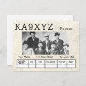 Your Photo Kansasシェイプ切り出しカスタムQSL ポストカード (正面/裏面)