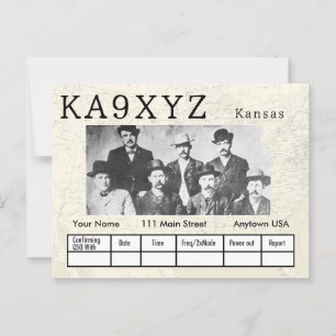 Your Photo Kansasシェイプ切り出しカスタムQSL ポストカード
