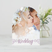 Your Photo Lavender Water 結婚 color's 招待状 (スタンド正面)