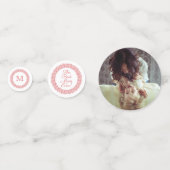 YOUR Photo, monogram & 文字テーブル紙吹雪 コンフェッティ (裏面)