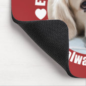 YOUR PHOTO & Monogram Far Apart Love mousepad マウスパッド (コーナー)