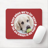 YOUR PHOTO & Monogram Far Apart Love mousepad マウスパッド (マウス)
