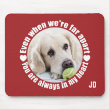 YOUR PHOTO & Monogram Far Apart Love mousepad