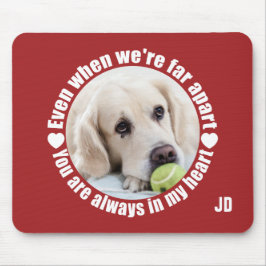 YOUR PHOTO & Monogram Far Apart Love mousepad マウスパッド