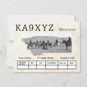 Your Photo Montanaシェイプ切り出しカスタムQSL ポストカード