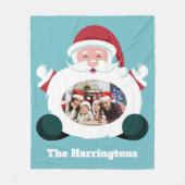 YOUR Photo & Nameサンタスローカスタムブランケット フリースブランケット (正面)