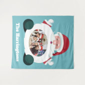 YOUR Photo & Name カスタム Santa tapestry タペストリー (正面(横))