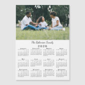 Your Photo Name Customizable 2026 Calendar Magnet (正面)