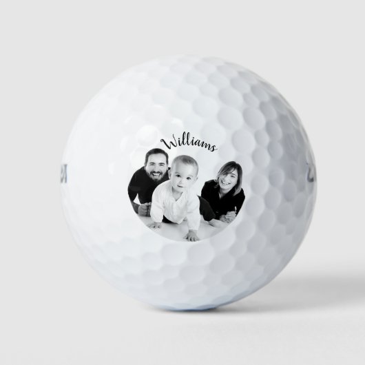 YOUR PHOTO NAME FAMILY Personalized Golf Balls ゴルフボール (正面)