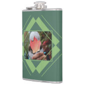 YOUR PHOTO & NAME in Geometric Pattern flask フラスク (左)