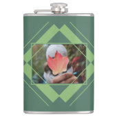 YOUR PHOTO & NAME in Geometric Pattern flask フラスク (正面)