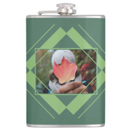 YOUR PHOTO & NAME in Geometric Pattern flask フラスク