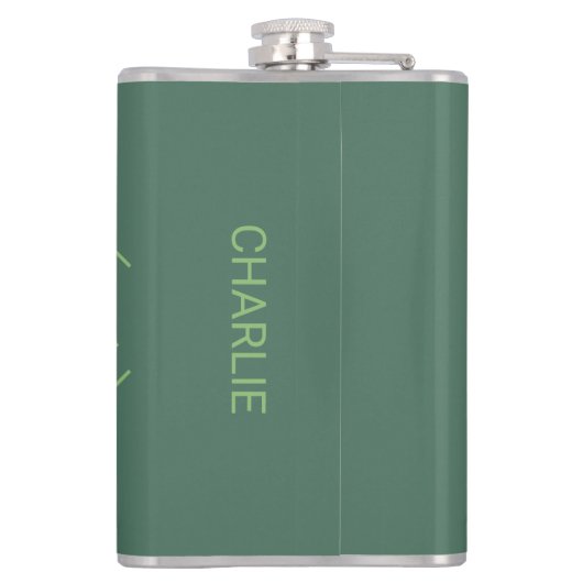 YOUR PHOTO & NAME in Geometric Pattern flask フラスク (裏面)