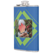 YOUR PHOTO & NAME in Geometric Pattern flask フラスク (左)
