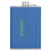 YOUR PHOTO & NAME in Geometric Pattern flask フラスク (裏面)