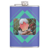 YOUR PHOTO & NAME in Geometric Pattern flask フラスク (正面)