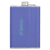 YOUR PHOTO & NAME in Geometric Pattern flask フラスク (裏面)