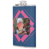 YOUR PHOTO & NAME in Geometric Pattern flask フラスク (左)