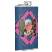 YOUR PHOTO & NAME in Geometric Pattern flask フラスク (右)