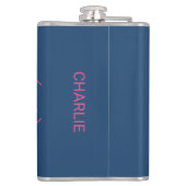 YOUR PHOTO & NAME in Geometric Pattern flask フラスク (裏面)