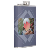 YOUR PHOTO & NAME in Geometric Pattern flask フラスク (右)