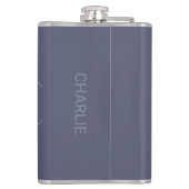 YOUR PHOTO & NAME in Geometric Pattern flask フラスク (裏面)