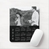 Your Photo Names Personalized Black 2026 Calendar マウスパッド (マウス)