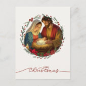 Your Photo Nativity Scene Baby Jesus in the Manger シーズンポストカード (正面)