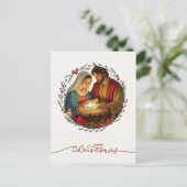 Your Photo Nativity Scene Baby Jesus in the Manger シーズンポストカード (スタンド正面)