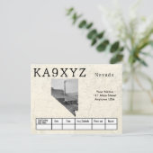 Your Photo Nevadaシェイプ切り出しカスタムQSL ポストカード (スタンド正面)