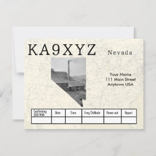 Your Photo Nevadaシェイプ切り出しカスタムQSL ポストカード