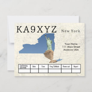 Your Photo New York Shapes切り出しカスタムQSL ポストカード