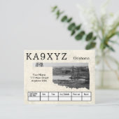 Your Photo Oklahoma Shapes切り出しカスタムQSL ポストカード (スタンド正面)